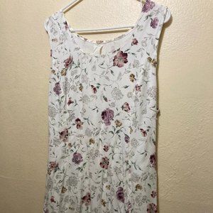 Vintage Unbranded Women's Multicolor Dainty Floral Maxi Dress Size XL